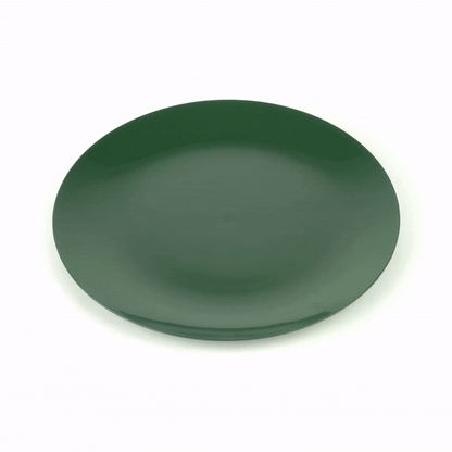 Moderna Round Forest Green Plastic Plate - 10 1/4" x 10 1/4" x 3/4" - 200 count box