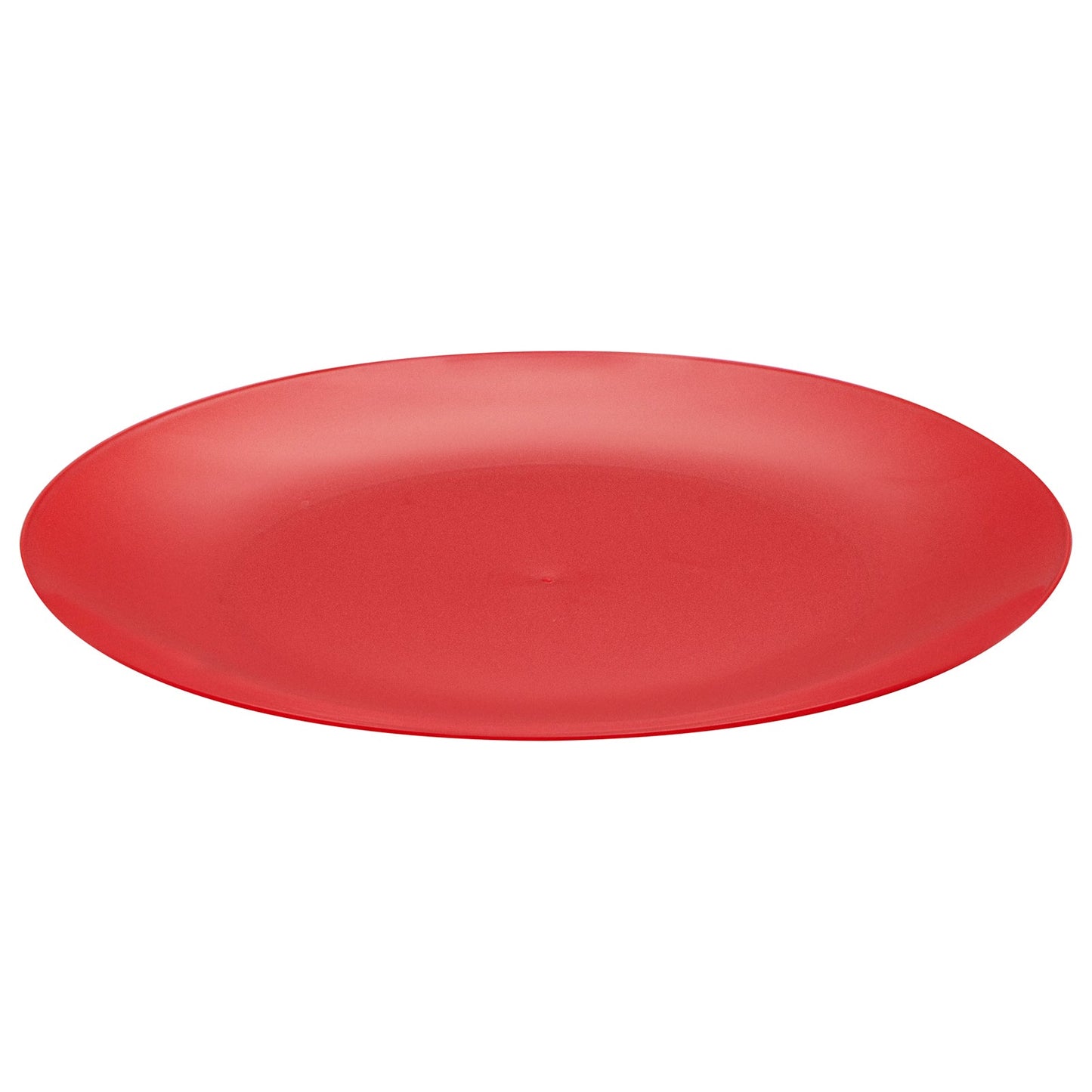 Moderna Round Red Plastic Plate - 10 1/4" x 10 1/4" x 3/4" - 40 count box