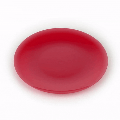 Moderna Round Red Plastic Plate - 10 1/4" x 10 1/4" x 3/4" - 40 count box