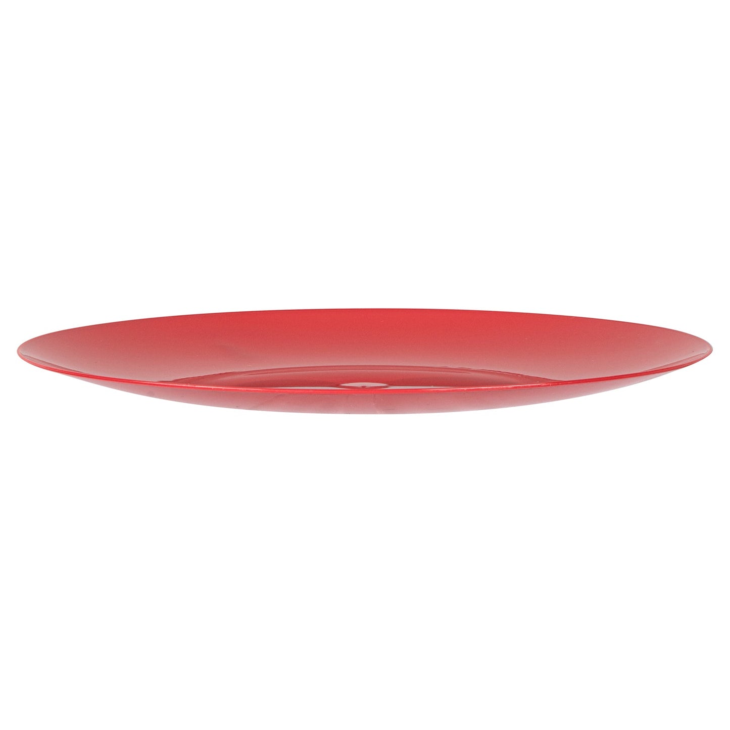 Moderna Round Red Plastic Plate - 10 1/4" x 10 1/4" x 3/4" - 40 count box
