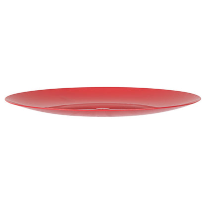 Moderna Round Red Plastic Plate - 10 1/4" x 10 1/4" x 3/4" - 40 count box
