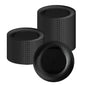 Moderna Round Black Plastic Wave Plate - 7" x 7" x 1/2" - 40 count box