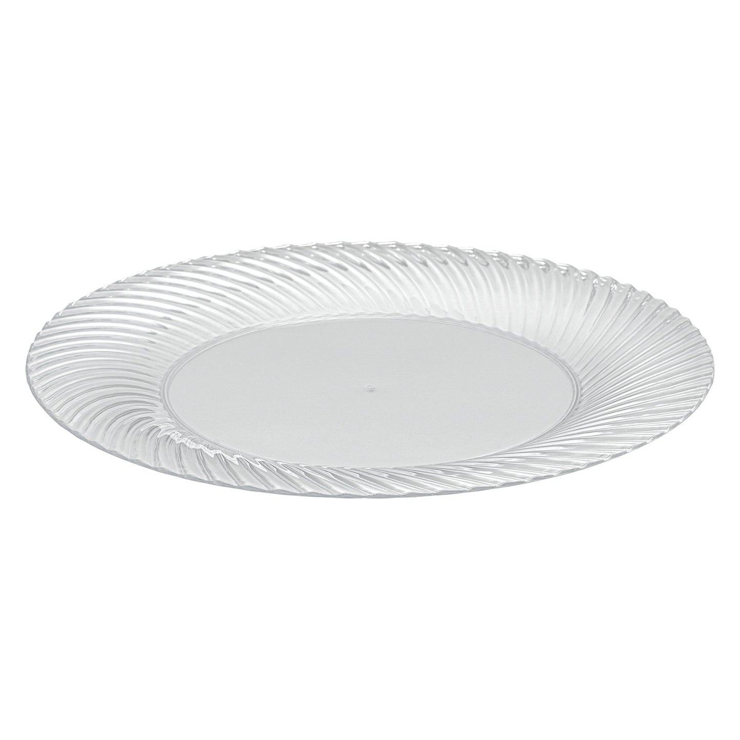 Moderna Round Clear Plastic Wave Plate - 7" x 7" x 1/2" - 40 count box