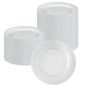 Moderna Round Clear Plastic Wave Plate - 7" x 7" x 1/2" - 40 count box