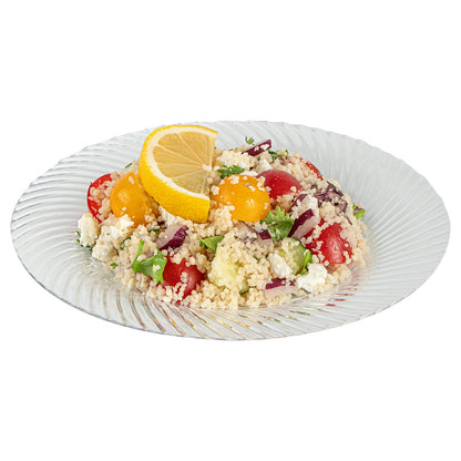 Moderna Round Clear Plastic Wave Plate - 7" x 7" x 1/2" - 40 count box
