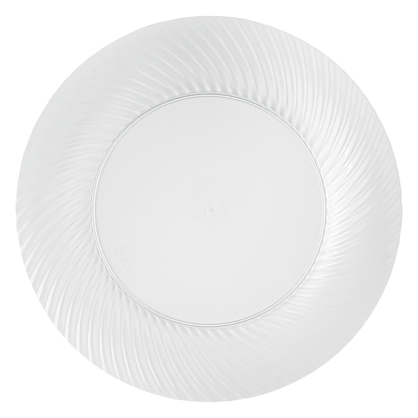 Moderna Round Clear Plastic Wave Plate - 7" x 7" x 1/2" - 40 count box