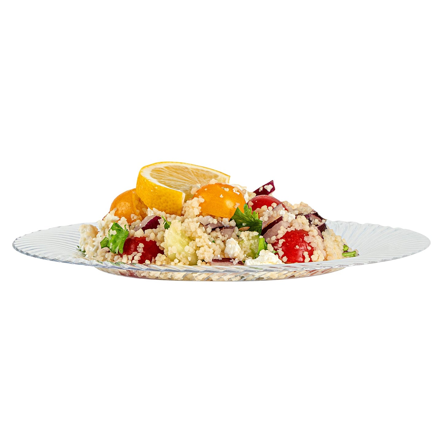Moderna Round Clear Plastic Wave Plate - 7" x 7" x 1/2" - 200 count box