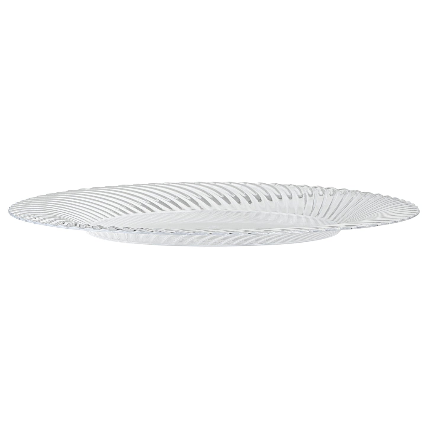 Moderna Round Clear Plastic Wave Plate - 7" x 7" x 1/2" - 200 count box
