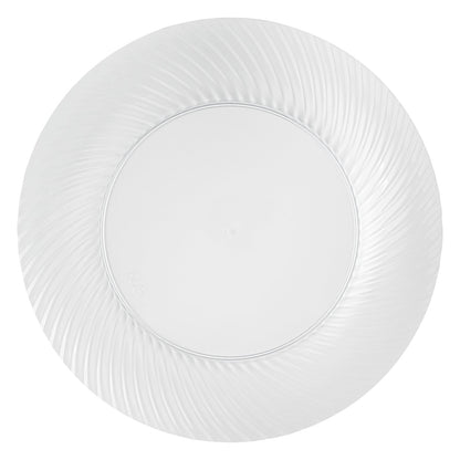 Moderna Round Clear Plastic Wave Plate - 7" x 7" x 1/2" - 200 count box