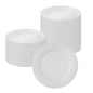 Moderna Round White Plastic Wave Plate - 7" x 7" x 1/2" - 40 count box