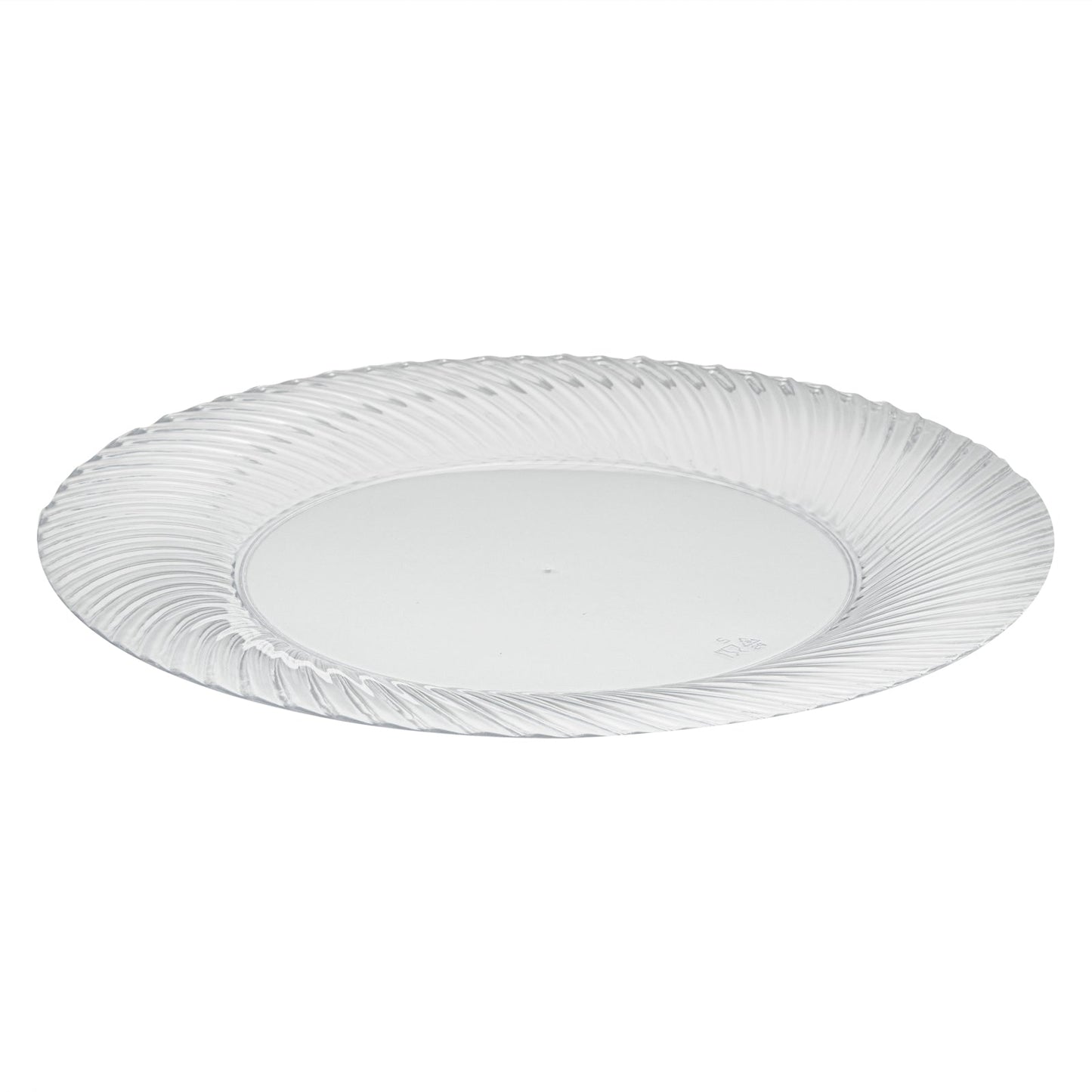 Moderna Round Clear Plastic Wave Plate - 9" x 9" x 1/2" - 40 count box