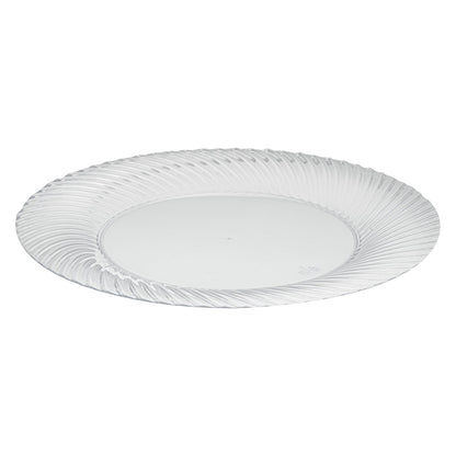 Moderna Round Clear Plastic Wave Plate - 9" x 9" x 1/2" - 40 count box