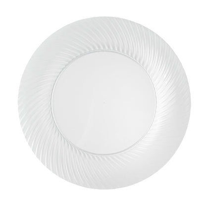 Moderna Round Clear Plastic Wave Plate - 9" x 9" x 1/2" - 40 count box
