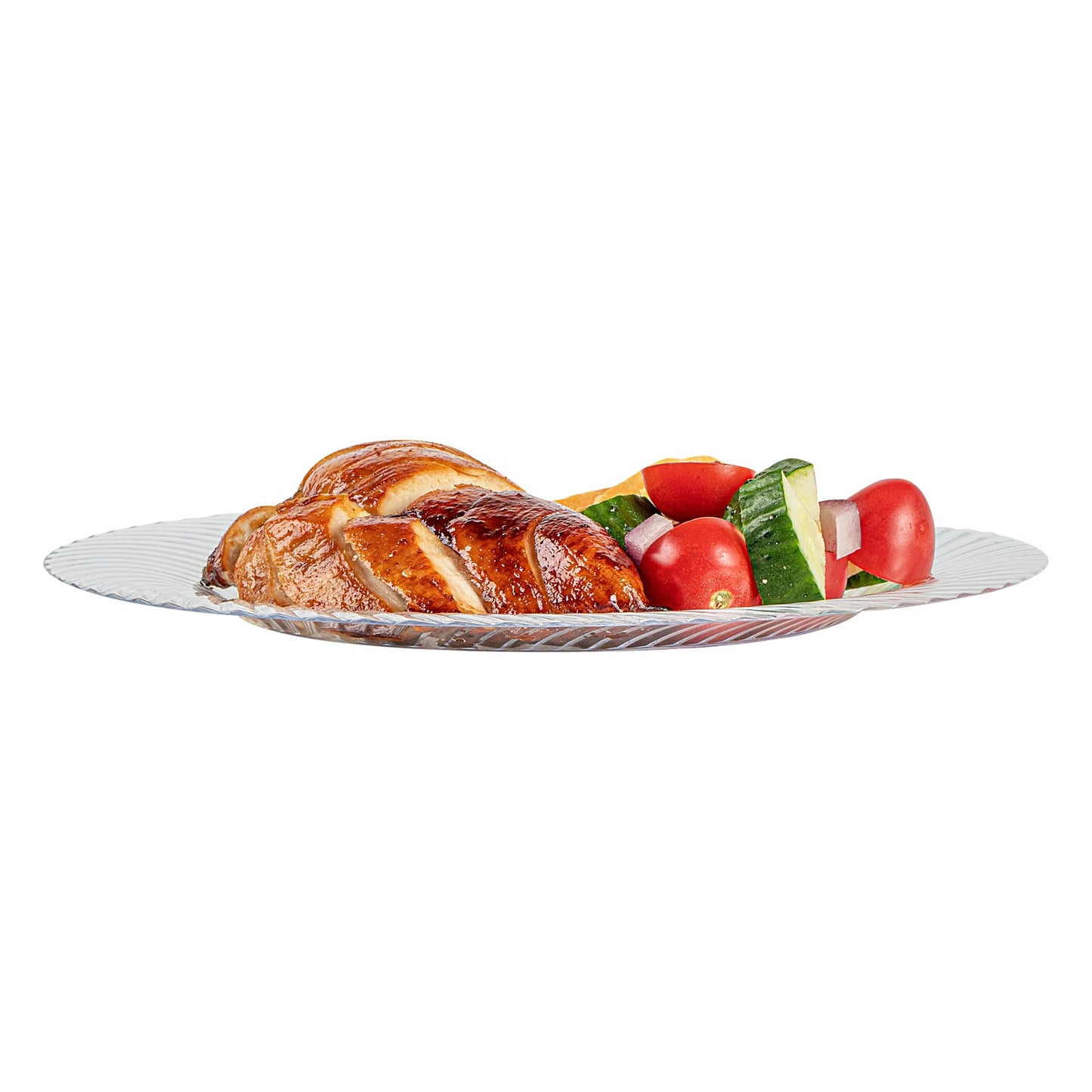 Moderna Round Clear Plastic Wave Plate - 9" x 9" x 1/2" - 200 count box