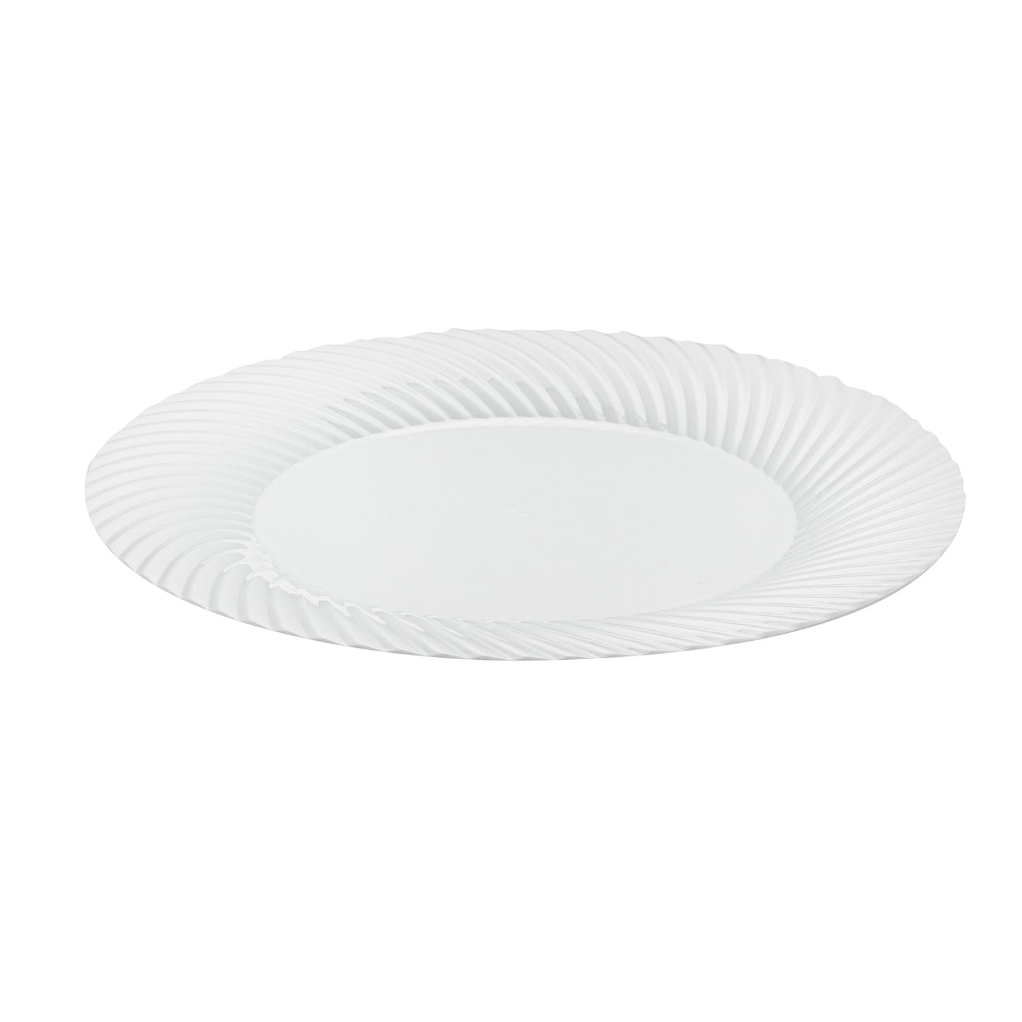 Moderna Round White Plastic Wave Plate - 9" x 9" x 1/2" - 200 count box
