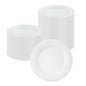 Moderna Round White Plastic Wave Plate - 9" x 9" x 1/2" - 200 count box
