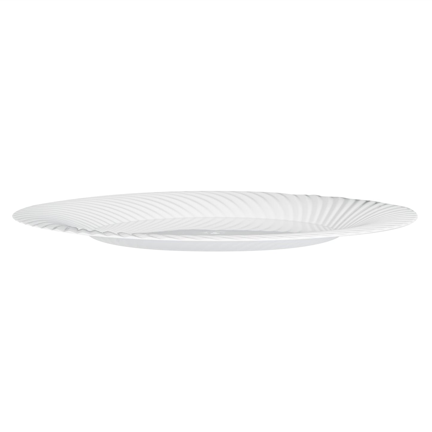 Moderna Round White Plastic Wave Plate - 9" x 9" x 1/2" - 200 count box
