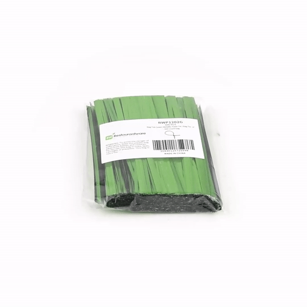 Bag Tek Green Metallic Twist Tie / Bag Tie - 4" - 500 count box