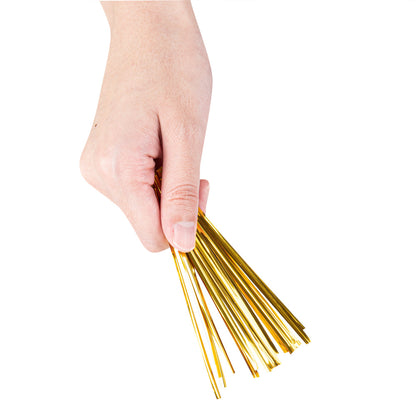 Bag Tek Gold Metallic Twist Tie / Bag Tie - 4" - 500 count box