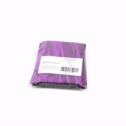 Bag Tek Purple Metallic Twist Tie / Bag Tie - 4" - 500 count box