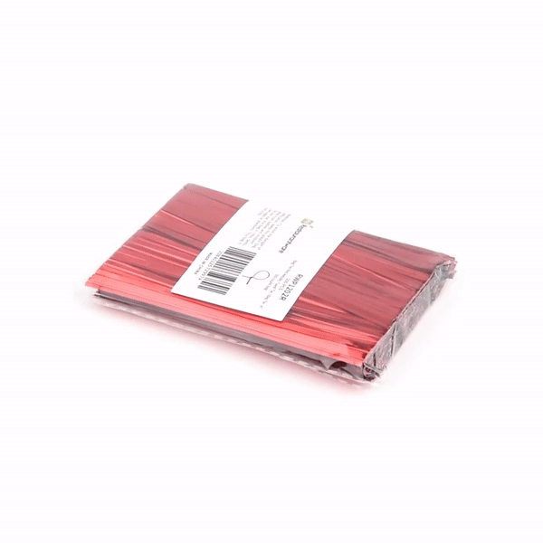 Bag Tek Red Metallic Twist Tie / Bag Tie - 4" - 500 count box