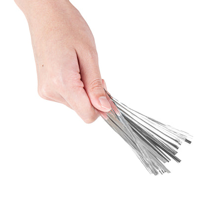 Bag Tek Silver Metallic Twist Tie / Bag Tie - 4" - 500 count box