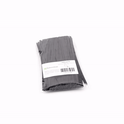 Bag Tek Black Metallic Twist Tie / Bag Tie - 6" - 500 count box