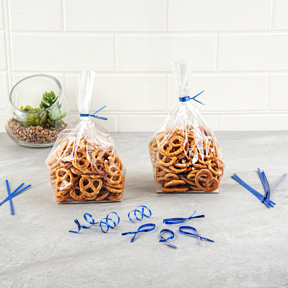 Bag Tek Blue Metallic Twist Tie / Bag Tie - 6" - 500 count box