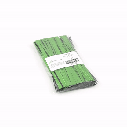 Bag Tek Green Metallic Twist Tie / Bag Tie - 6" - 500 count box