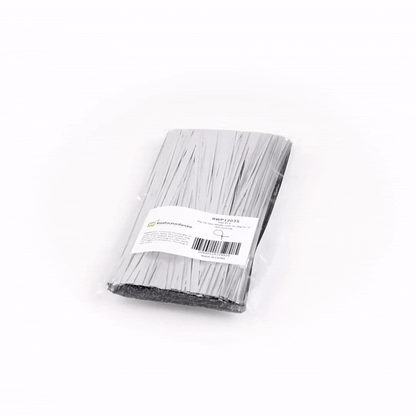 Bag Tek Silver Metallic Twist Tie / Bag Tie - 6" - 500 count box