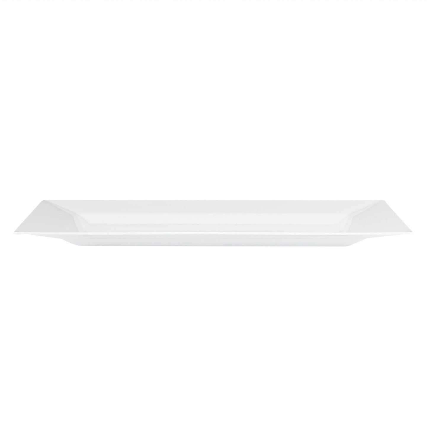 Moderna Rectangle White Plastic Plate - 7 1/2" x 5 1/4" x 1/2" - 10 count box