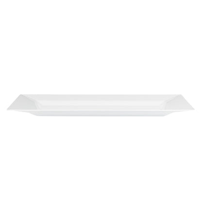 Moderna Rectangle White Plastic Plate - 7 1/2" x 5 1/4" x 1/2" - 10 count box