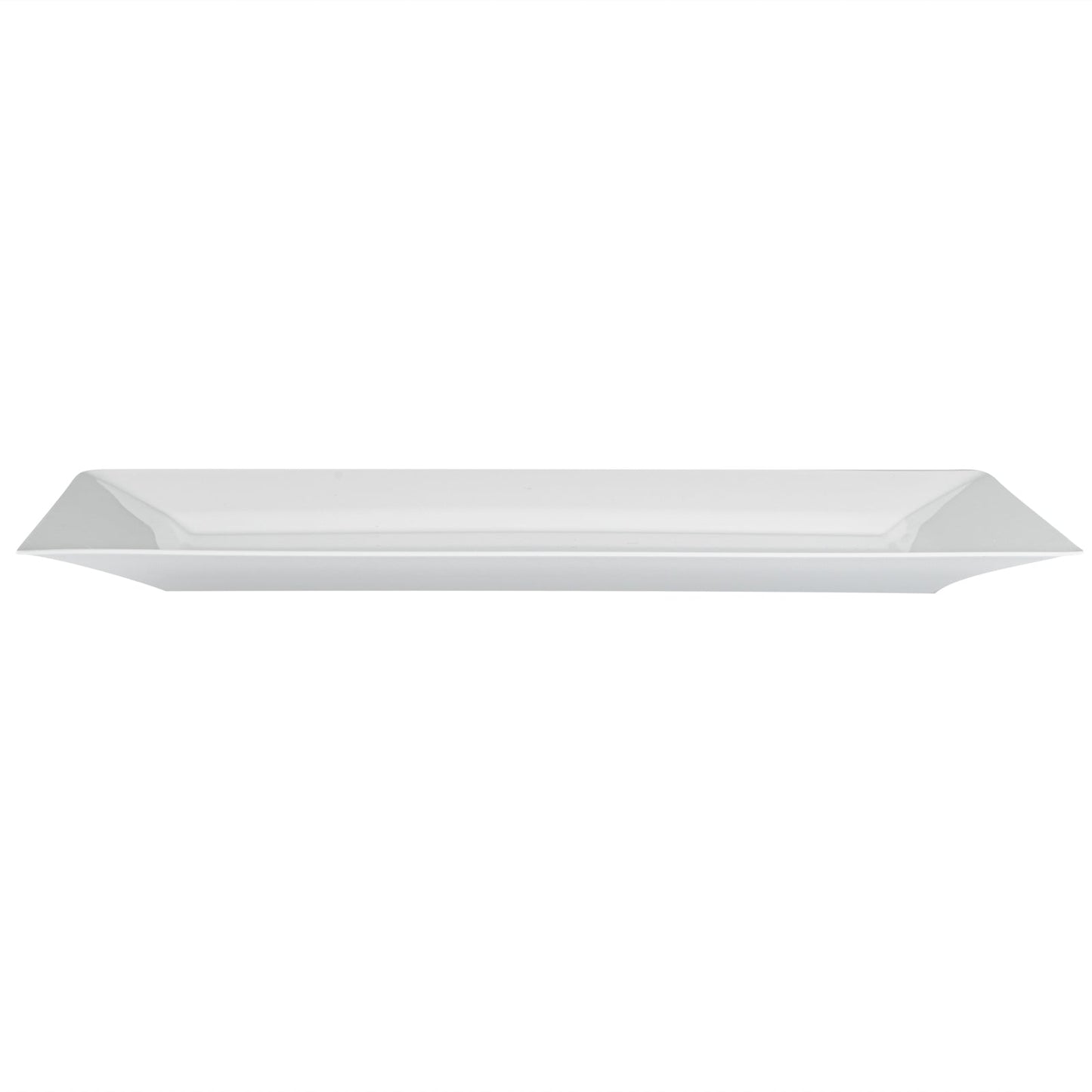 Moderna Rectangle White Plastic Plate - 9 1/2" x 6 1/4" x 1/2" - 100 count box