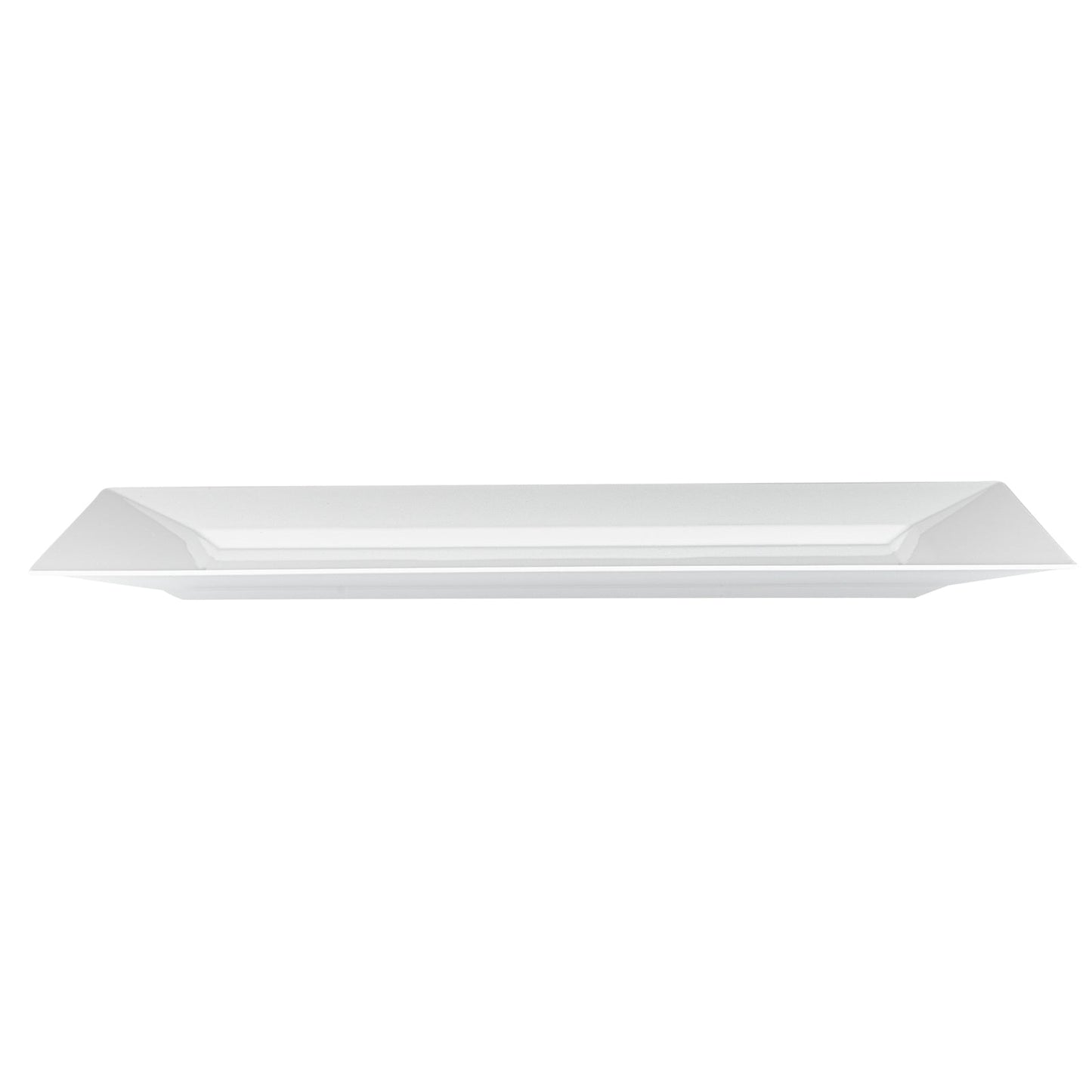 Moderna Rectangle White Plastic Plate - 11 1/2" x 7 1/4" x 3/4" - 10 count box