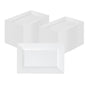 Moderna Rectangle White Plastic Plate - 12 3/4" x 8 1/4" x 3/4" - 10 count box