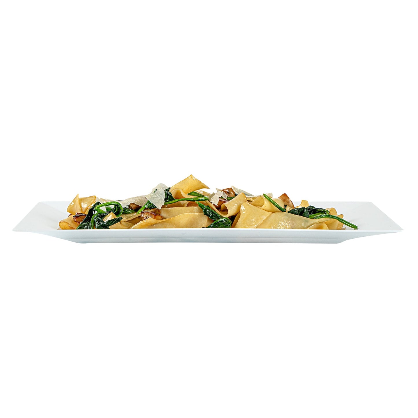 Moderna Rectangle White Plastic Plate - 12 3/4" x 8 1/4" x 3/4" - 10 count box