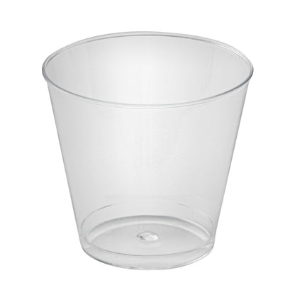 Chef 101 1 oz Clear Plastic Shot Glass - 1 3/4" x 1 3/4" x 1 1/2" - 50 count box