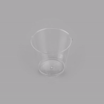 Chef 101 1 oz Clear Plastic Shot Glass - 1 3/4" x 1 3/4" x 1 1/2" - 50 count box