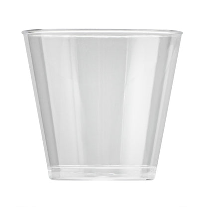 Chef 101 1 oz Clear Plastic Shot Glass - 1 3/4" x 1 3/4" x 1 1/2" - 500 count box