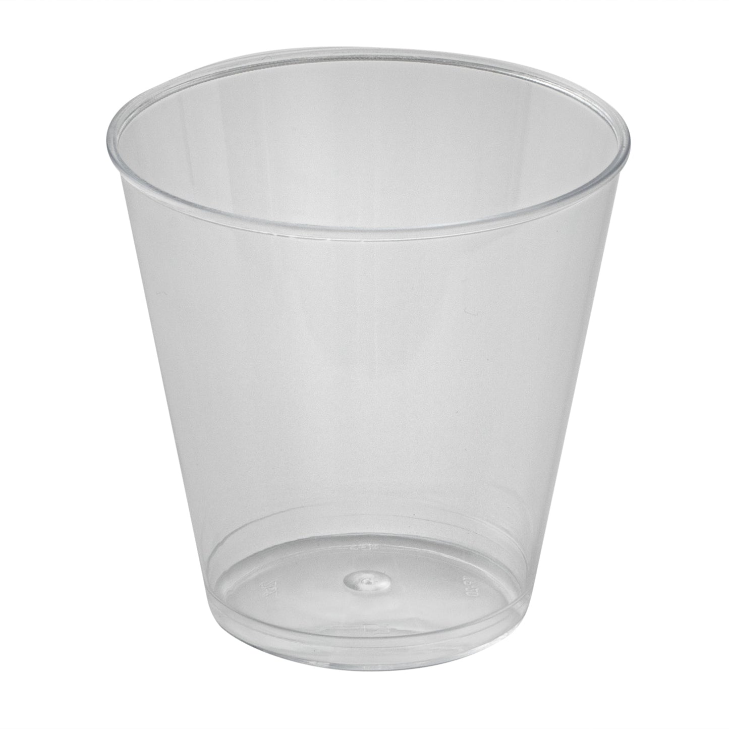 Chef 101 2 oz Clear Plastic Shot Glass - 2" x 2" x 2" - 50 count box