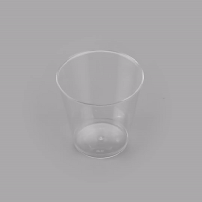 Chef 101 2 oz Clear Plastic Shot Glass - 2" x 2" x 2" - 50 count box