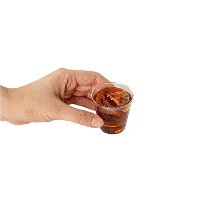 Chef 101 2 oz Clear Plastic Shot Glass - 2" x 2" x 2" - 500 count box