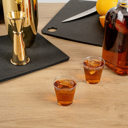 Chef 101 2 oz Clear Plastic Shot Glass - 2" x 2" x 2" - 500 count box