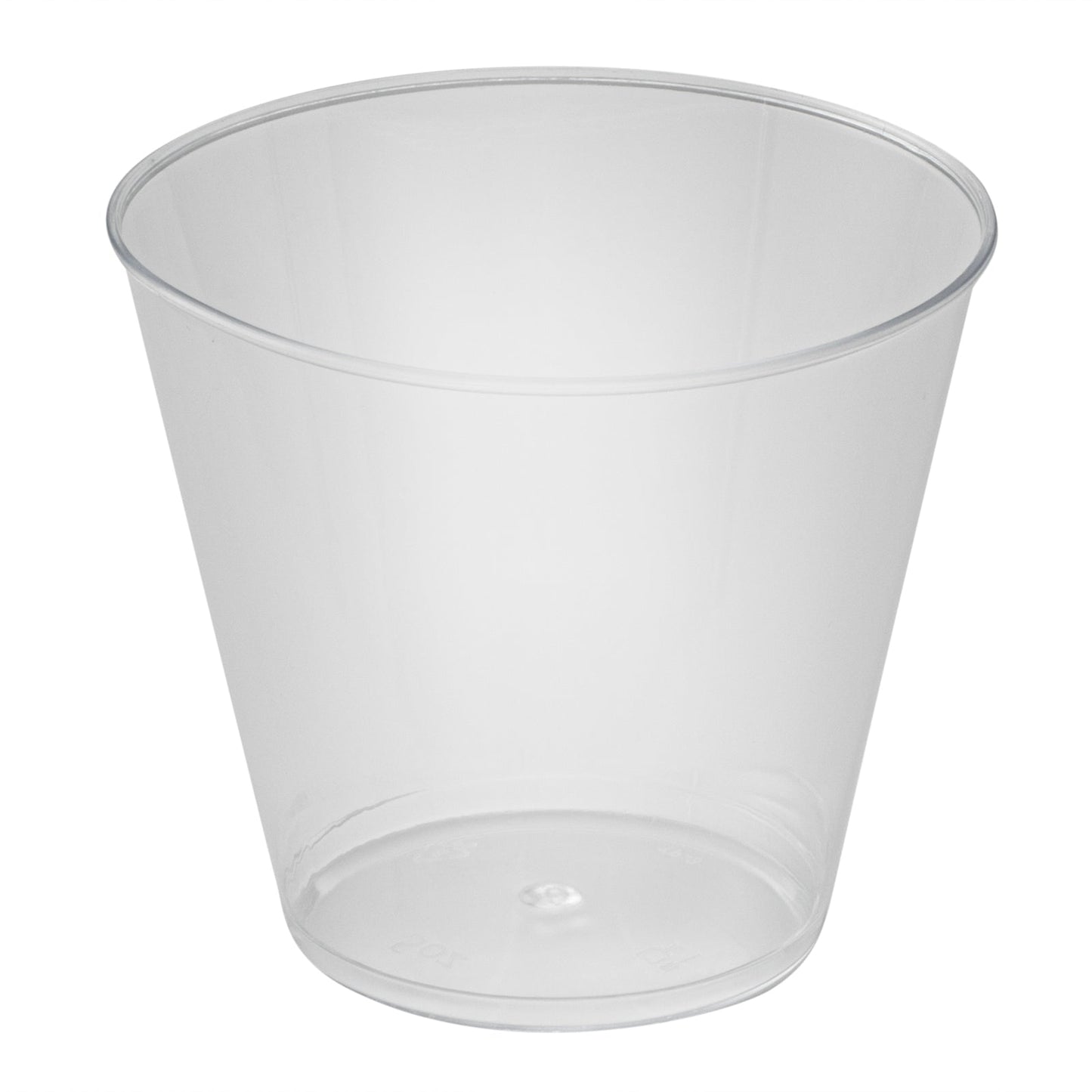 Chef 101 5 oz Clear Plastic Tumbler - 2 3/4" x 2 3/4" x 2 1/4" - 20 count box