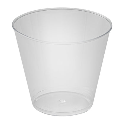 Chef 101 5 oz Clear Plastic Tumbler - 2 3/4" x 2 3/4" x 2 1/4" - 20 count box