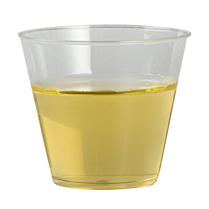 Chef 101 5 oz Clear Plastic Tumbler - 2 3/4" x 2 3/4" x 2 1/4" - 20 count box