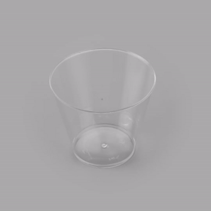 Chef 101 5 oz Clear Plastic Tumbler - 2 3/4" x 2 3/4" x 2 1/4" - 20 count box