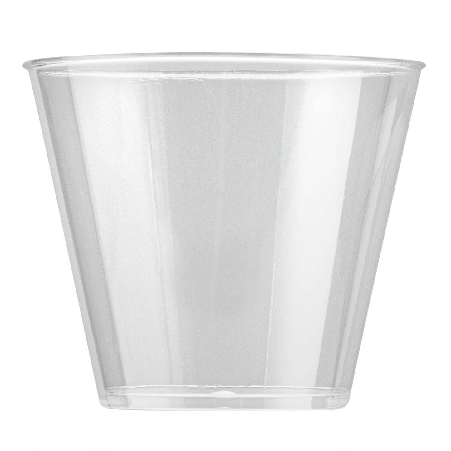 Chef 101 5 oz Clear Plastic Tumbler - 2 3/4" x 2 3/4" x 2 1/4" - 20 count box