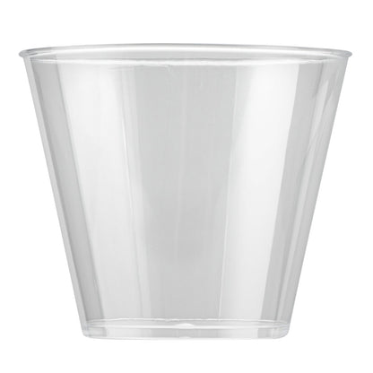 Chef 101 5 oz Clear Plastic Tumbler - 2 3/4" x 2 3/4" x 2 1/4" - 20 count box