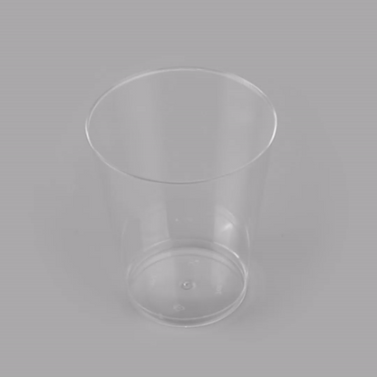 Chef 101 7 oz Clear Plastic Tumbler - 2 3/4" x 2 3/4" x 3 1/4" - 20 count box